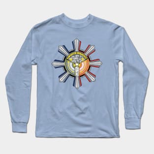 Philippine Sun / Baybayin word Lupang Hinirang Pilipinas (Chosen land Philippines) Long Sleeve T-Shirt